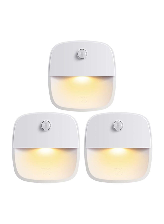 CYTHERIA 3 Piece LED Motion Sensing Lights White 4.3 x 3.3 x 3.1inch  - Image 1