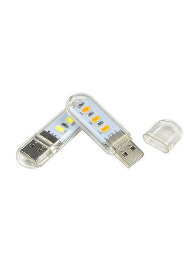 CYTHERIA 2 Piece LED Portable Mini USB Light Desk Lamp Multicolor 60x17x9mm  - Image 1