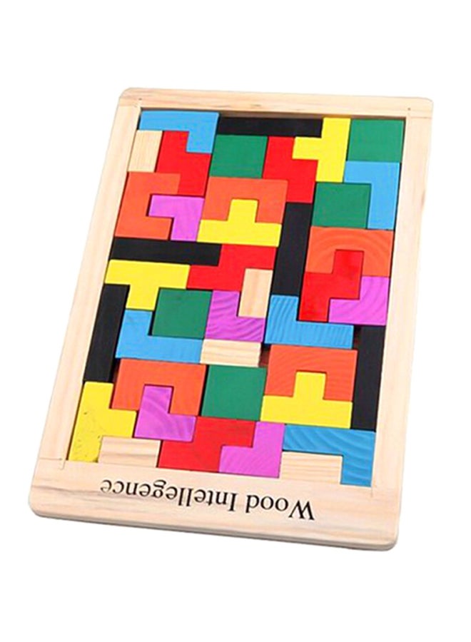 High Quality Wooden Tetris Puzzles Parent-Child Interaction Children's Educational Development Puzzle Toy With Drawings  - Image 1