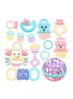 Chenghai Toys Baby Teeth Cartoon Rattle 15 Piece Set Infant Soft Rubber Teeth Toy
