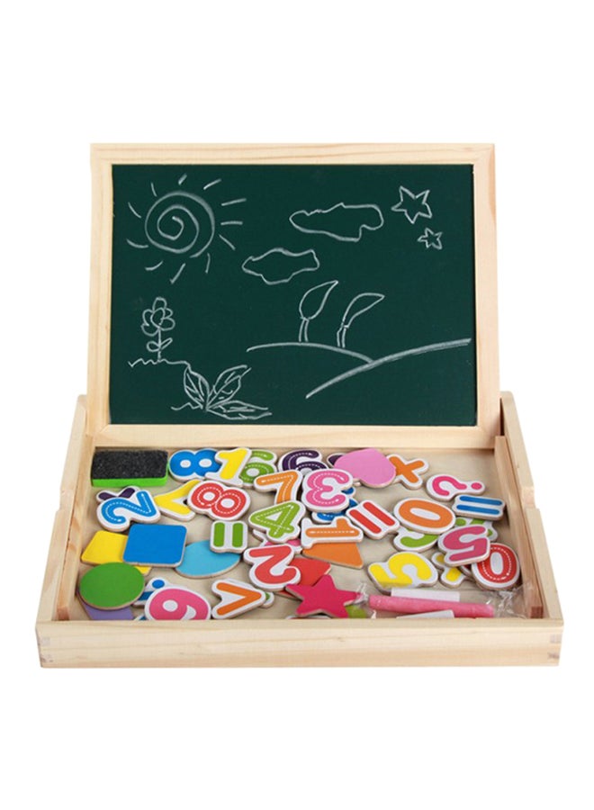 Mu Mama Children's Puzzle Early Learning Toys Multipurpose Wooden Children's Digital Shape Drawing Board  - Image 1