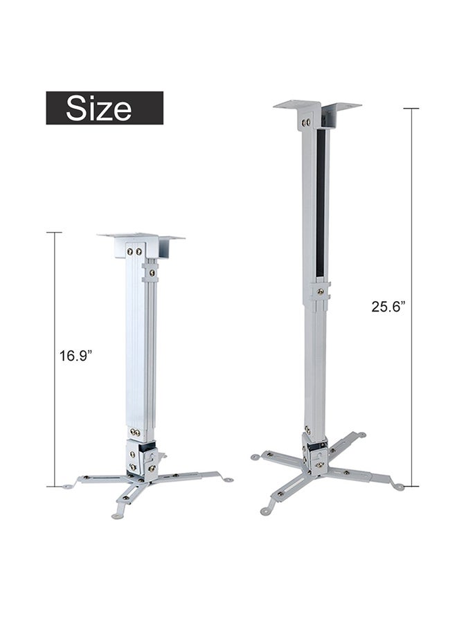 Universal Ceiling Bracket LCD Projector Mount White - Image 2