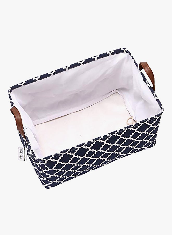 Sea Team Moroccan Lattice Pattern Canvas Fabric Storage Basket  - Image 2