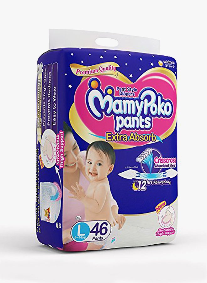 MamyPoko Pant Style Extra Absorb Large Size Diapers, 46 Count  - Image 2