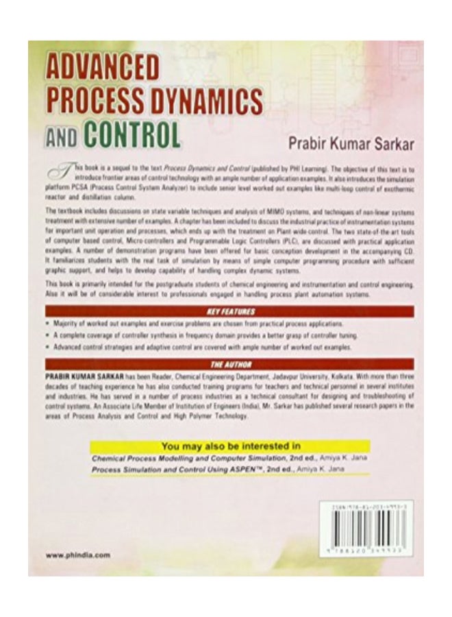 Advanced Process Dynamics And Control Paperback English by Prabir Kumar Sarkar - 2014