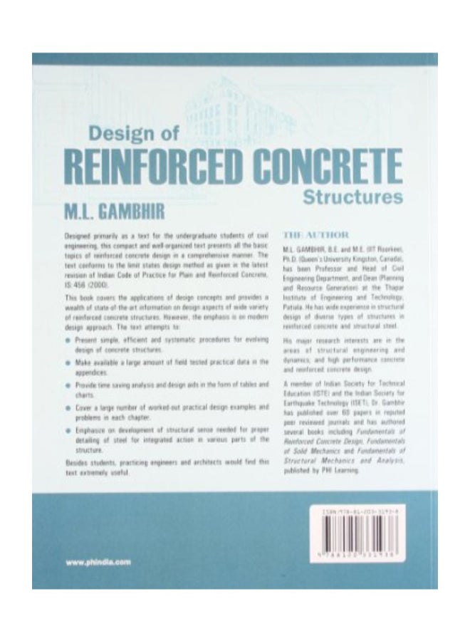 null - Design Of Reinforced Concrete Structures Paperback English by M. L. Gambhir - Image 1