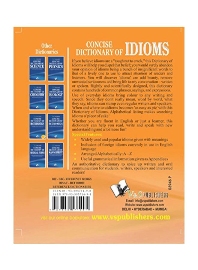 Concise Dictionary Of Idioms (Pocket Size): How To Use Idioms To Write English Attractively paperback english - 2014 - Image 2