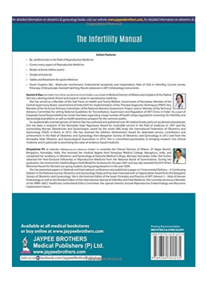 The Infertility Manual Paperback English by Kamini A Rao - 41828  - Image 2