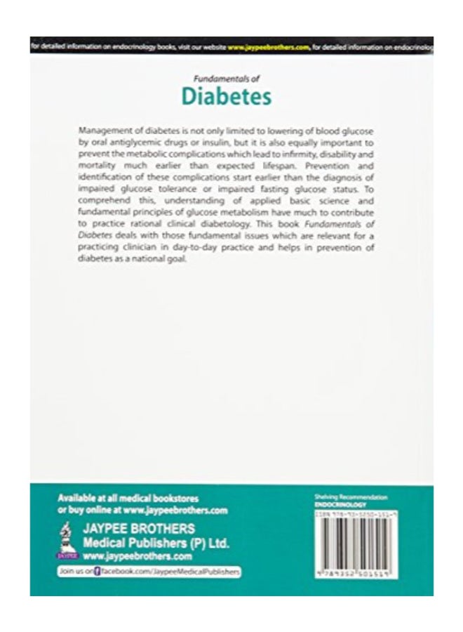 Fundamental Of Diabetes Paperback English by Tripathi Kamlakar  - Image 2