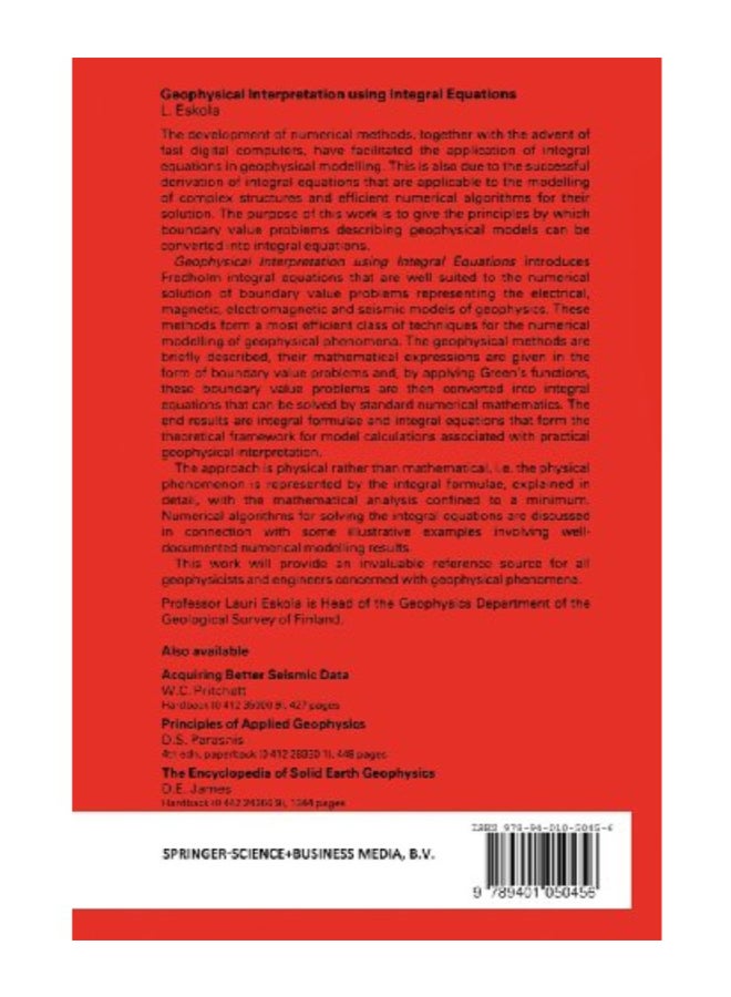 Geophysical Interpretation Using Integral Equations paperback english