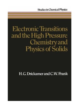 Electronic Transitions And The High Pressure Chemistry And Physics Of Solids paperback english - v1551704798/N21242285A_1