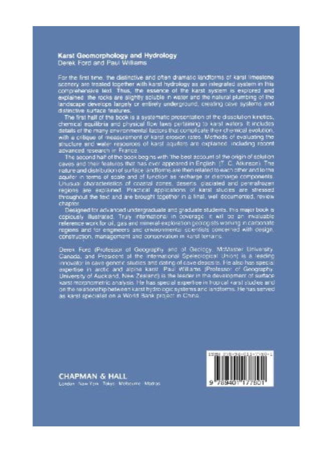 Karst Geomorphology And Hydrology Paperback English by Derek Ford - 41670  - Image 2