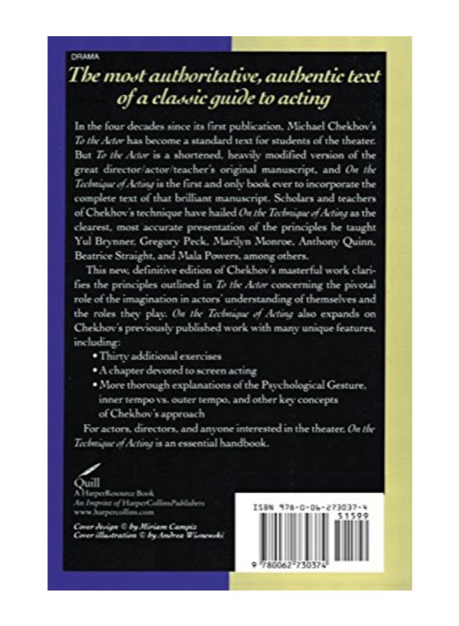 On The Technique Of Acting paperback english