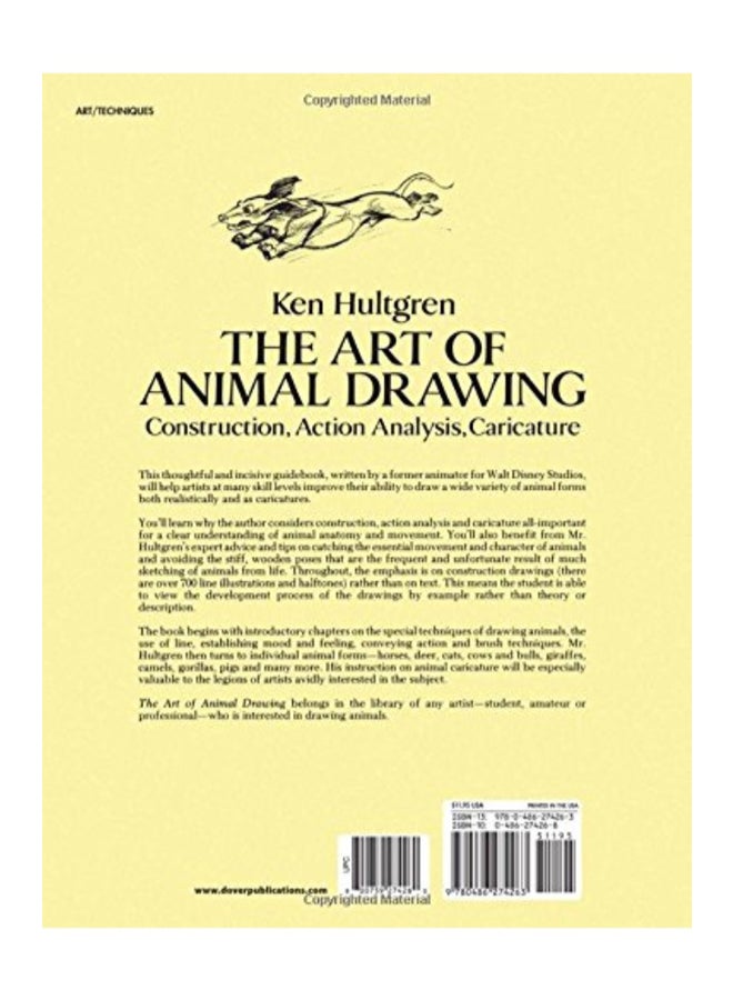 The Art Of Animal Drawing : Construction, Action, Analysis, Caricature Paperback English by Ken Hultgen - 2/9/1993  - Image 2