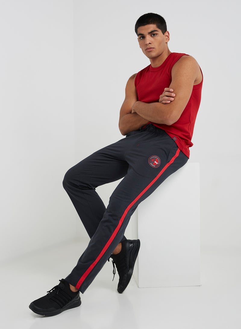 JOCKEY Pocket Detailed Sweatpants Grey/Red - Image 3