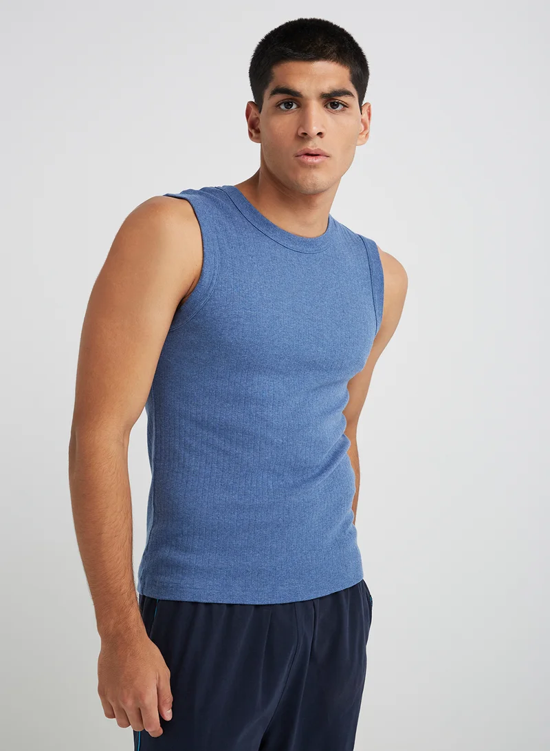 JOCKEY Crew Neck Gym Vest Blue