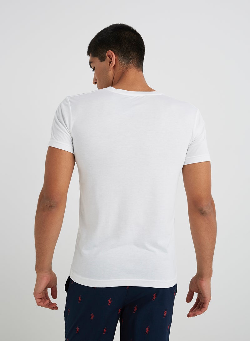 JOCKEY - V-Neck T-Shirt White - Image 1