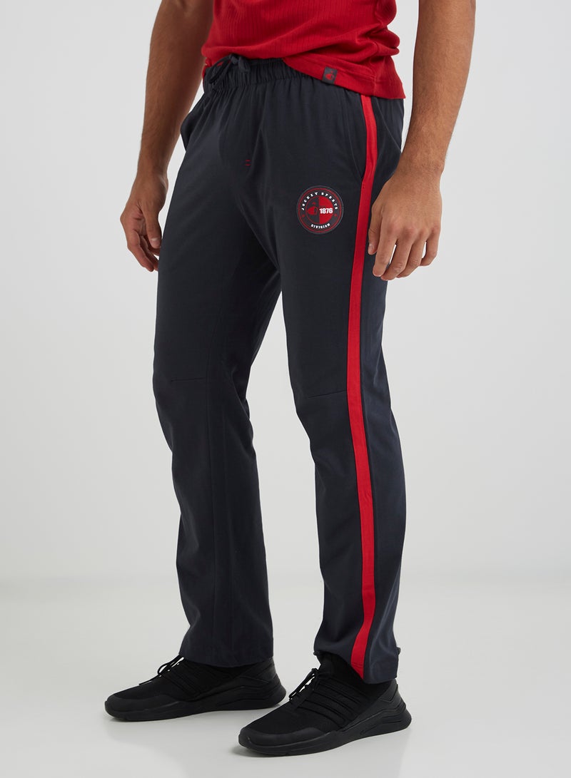 JOCKEY Pocket Detailed Sweatpants Grey/Red - Image 1