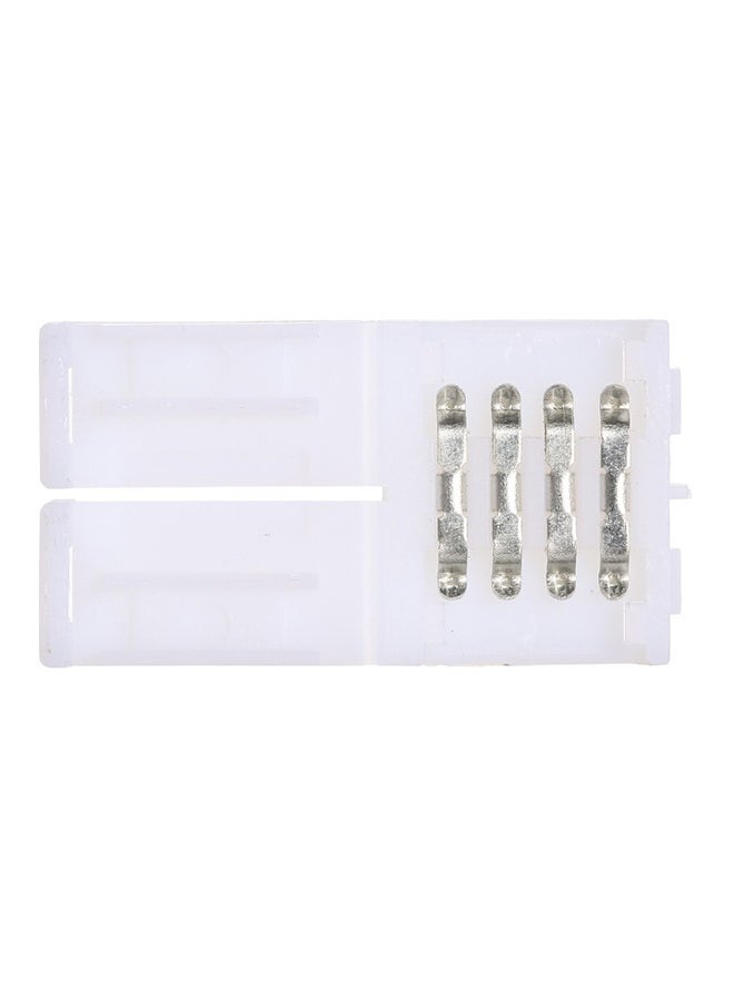 10-Piece 4 Pins LED Strip Connector Silver - Image 3