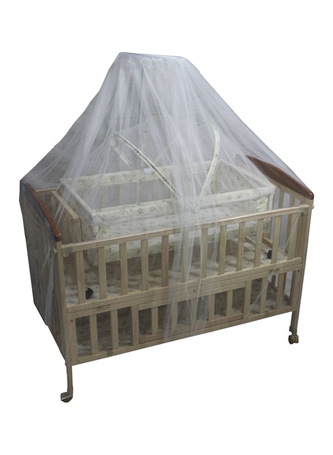 Baby love Wooden Bed With Mosquito Net  - Image 2