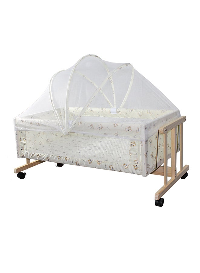 Baby love Wooden Bed With Mosquito Net  - Image 3