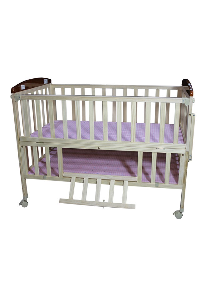 Baby love Wooden Bed With Mosquito Net  - Image 1