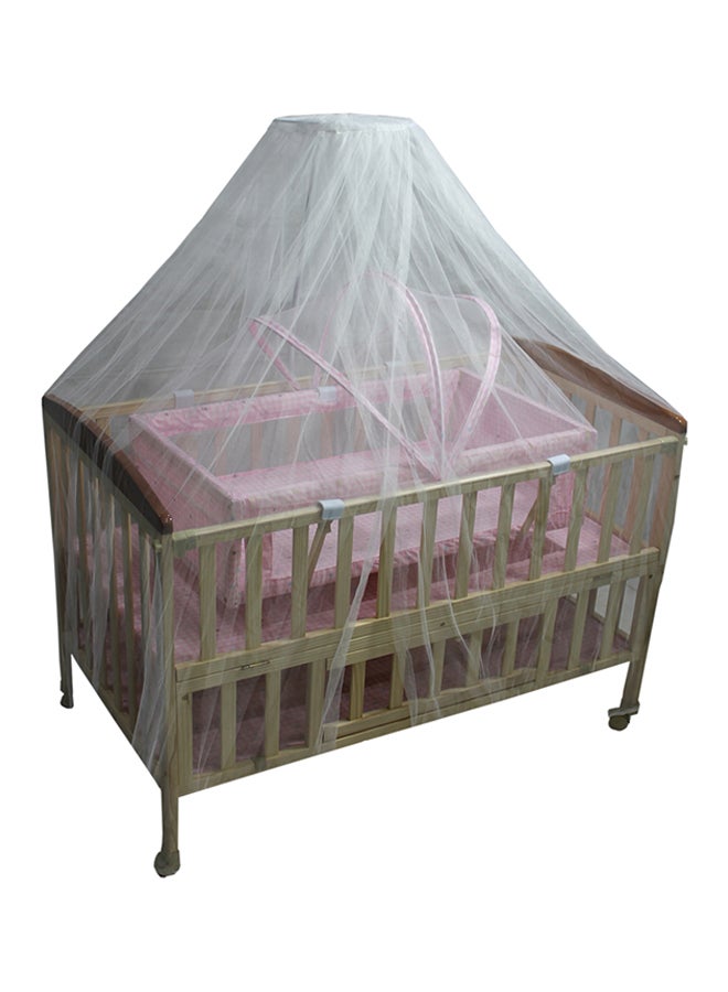 Baby love Wooden Bed With Mosquito Net  - Image 2