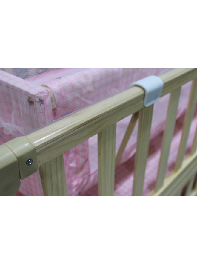 Baby love Wooden Bed With Mosquito Net  - Image 4