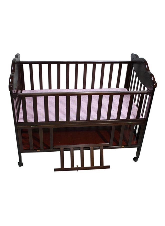 Baby love Solid Classy Wooden Baby Bed Furniture With Mosquito Net Suitable For New Born Suitable From 6 Months  - Image 1