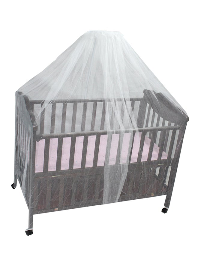 Baby love Solid Classy Wooden Baby Bed Furniture With Mosquito Net Suitable For New Born Suitable From 6 Months  - Image 2