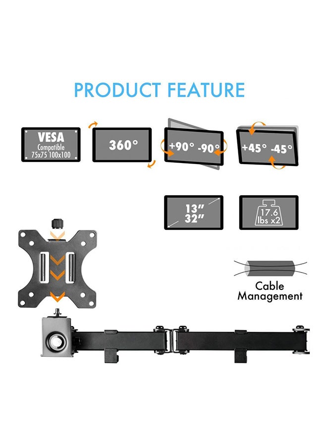 NEWSTAR Adjustable Two Arm Monitor Mount - Image 4