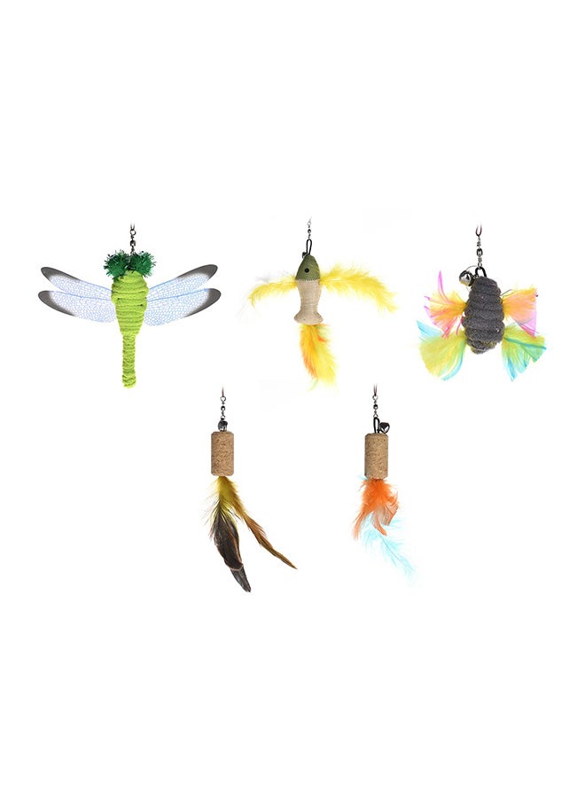 5-Piece Colourful Interactive Toy Set For Cats Multicolour - Image 1