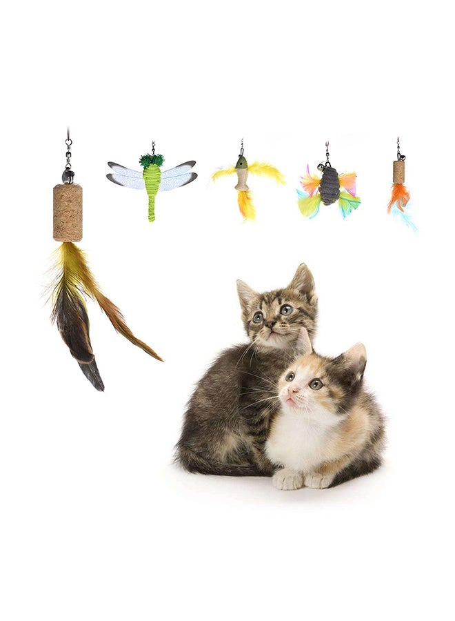 5-Piece Colourful Interactive Toy Set For Cats Multicolour - Image 3