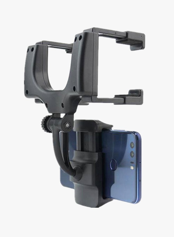 Generic 360 Degree Rearview Mirror Mount Stand Holder for Cell Phone Black  - Image 3