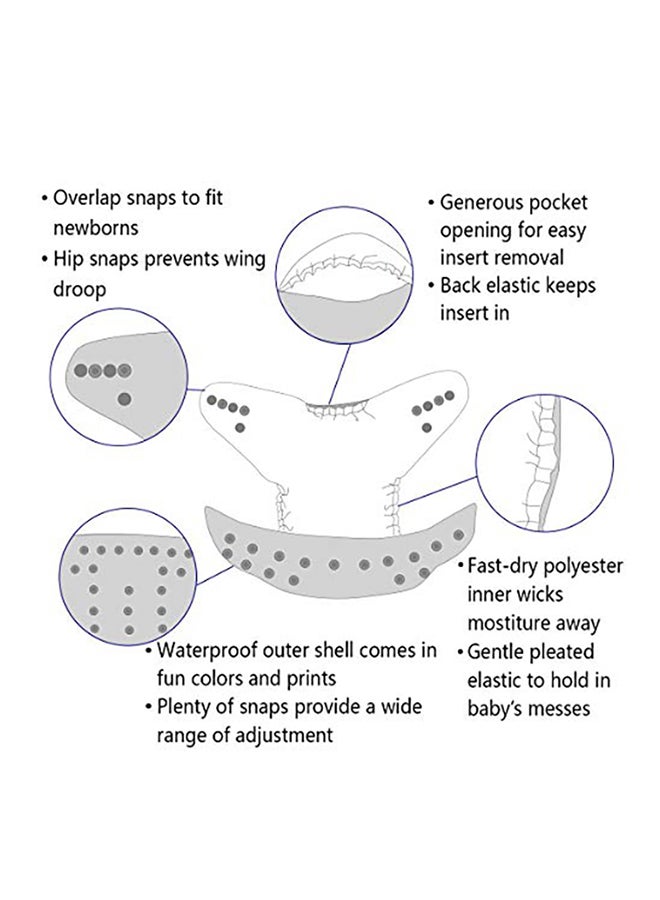 6 Pack With 12 Inserts Baby Diaper Pocket Cloth Diapers - v1551776727/N21623333A_4
