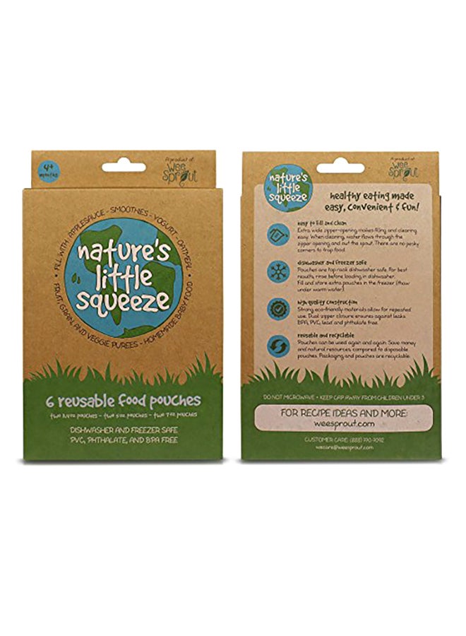 وي سبراوت مجموعة حافظات طعام بسحاب مزدوجة قابلة لإعادة الاستعمال من 6 قطع - Image 4