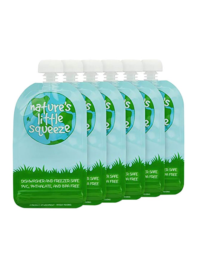 وي سبراوت مجموعة حافظات طعام بسحاب مزدوجة قابلة لإعادة الاستعمال من 6 قطع - Image 1