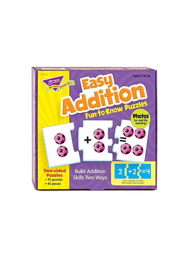 تريند إنتربرايزس إنك طقم ألغاز مرحة لتعلم الجمع البسيط من 45 قطعة طراز T-36013 - Image 4