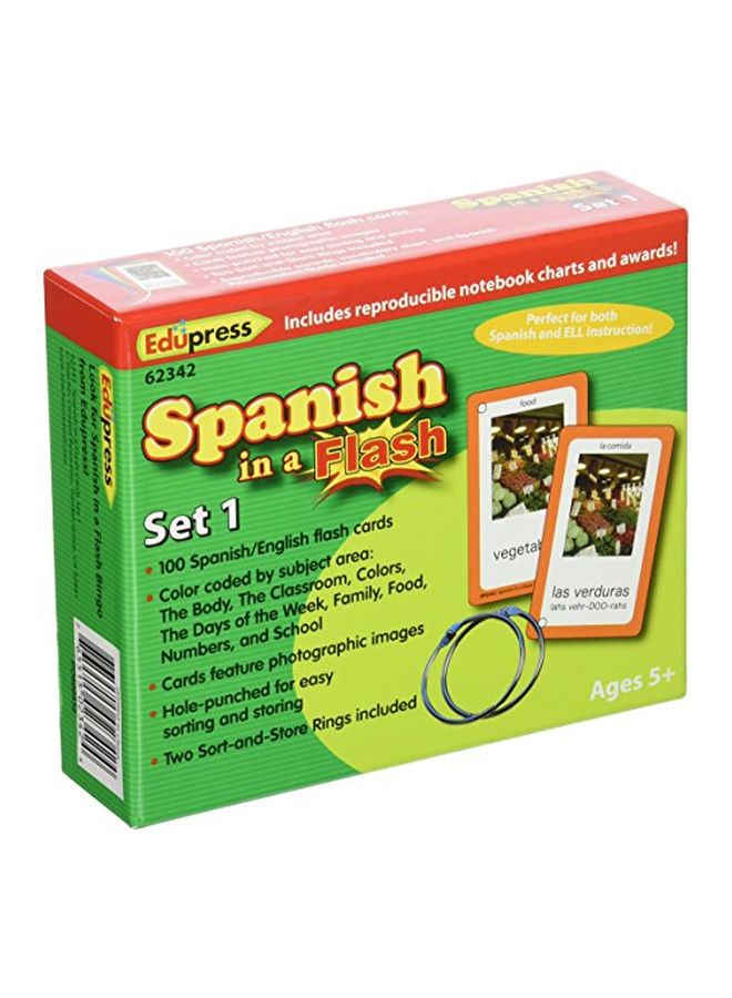 Edupress Spanish In A Flash Card Set EP62342 - Image 1