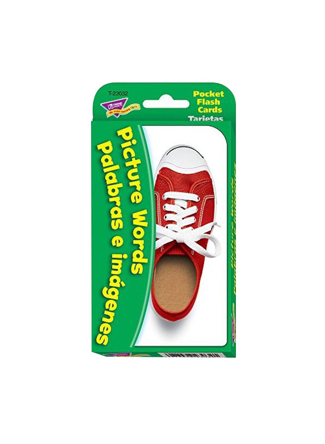 تريند إنتربرايزس إنك 56 قطعة من بطاقات تعليمية توضع بالجيب بصور كلمات طراز T-23032 - Image 1