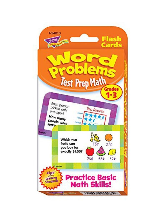 Trend Enterprises Inc - Pack Of 56 Math Word Problems Flash Card 3 1/8 x 5 1/4inch - Image 1