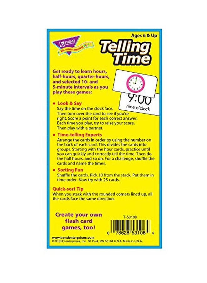 تريند إنتربرايزس إنك بطاقات ذاكرة لتعلم الوقت طراز T-53108 - Image 5