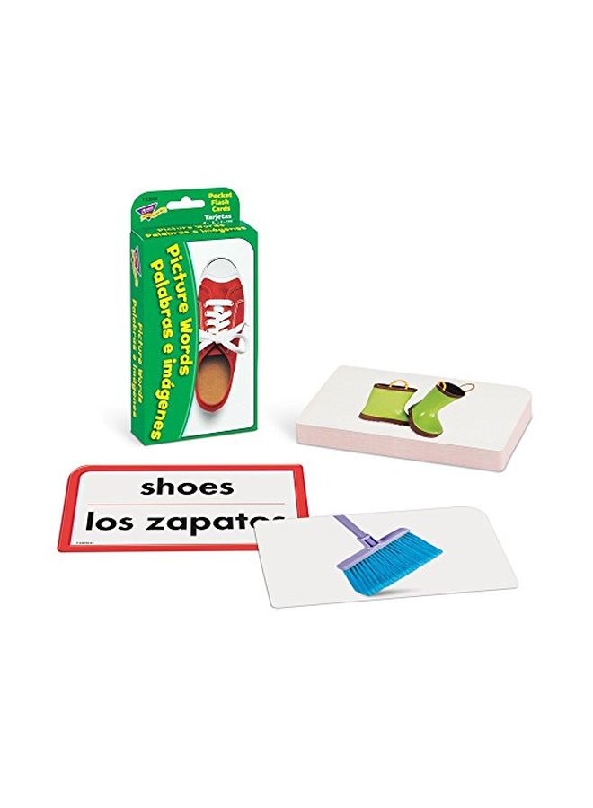 تريند إنتربرايزس إنك 56 قطعة من بطاقات تعليمية توضع بالجيب بصور كلمات طراز T-23032 - Image 2