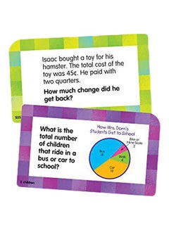 Pack Of 56 Math Word Problems Flash Card 3 1/8 x 5 1/4inch