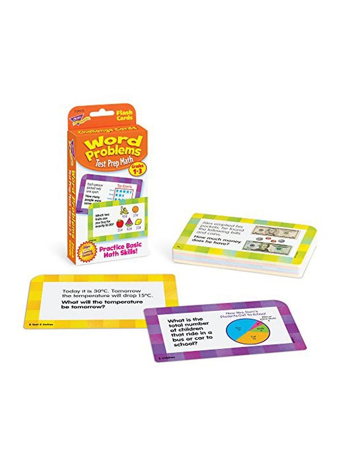 Trend Enterprises Inc - Pack Of 56 Math Word Problems Flash Card 3 1/8 x 5 1/4inch - Image 1