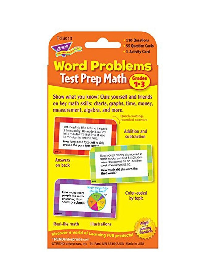 Trend Enterprises Inc - Pack Of 56 Math Word Problems Flash Card 3 1/8 x 5 1/4inch - Image 1