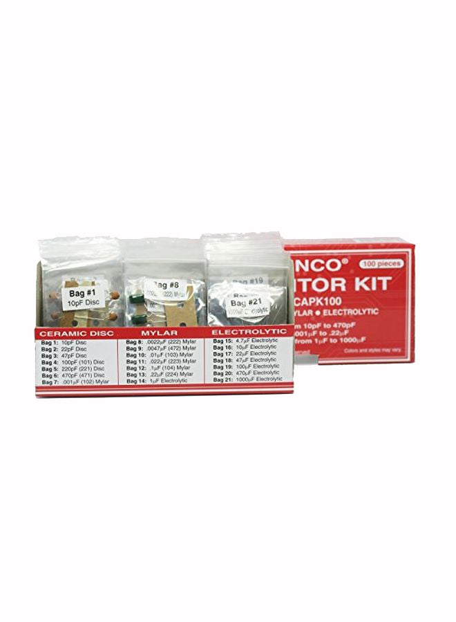 Elenco 100-Piece Capacitor Kit CAPK-100  - Image 1