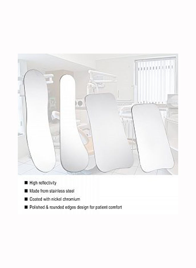 4-Piece Orthodontic Intra-Oral Mirror Set Silver - Image 2