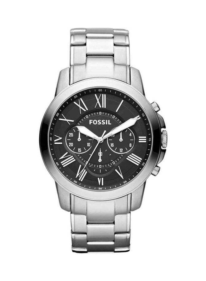FOSSIL men Metal Chronograph Wrist Watch FS4736IE - 43 mm - Silver  - Image 1