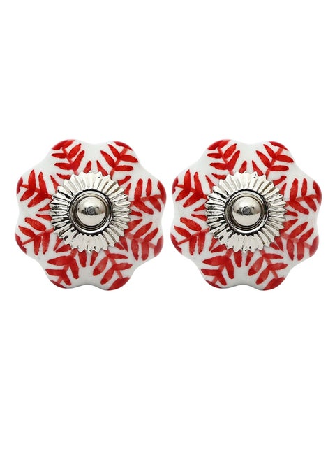 2-Piece Ceramic Multipurpose Knob Set Multicolour